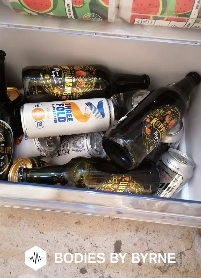 Image of alcohol cans and bottles